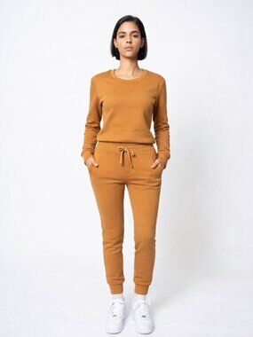 Cotton Terry Sweatsuit in Terracotta - Size Small - NWT